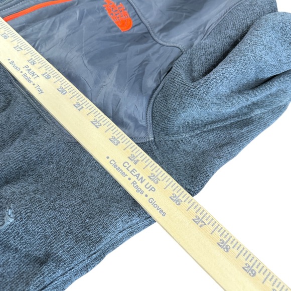 The North Face Fleece‎ Jacket Full Zip Logo Pocket Gray/Red Pre-Owned Mens XXL - Picture 10 of 13